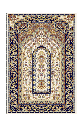Carmine Carpet سجادة صلاة مطبوعة رقميًا قابلة للغسل بقاعدة غير قابلة للانزلاق
