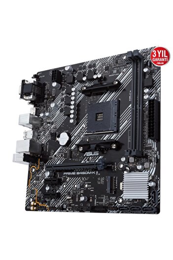 ASUS PRIME B450M-K II B450 DDR4 Vga GLan mATX DVI HDMI USB3.2 M.2 AM4 AMD Anakart