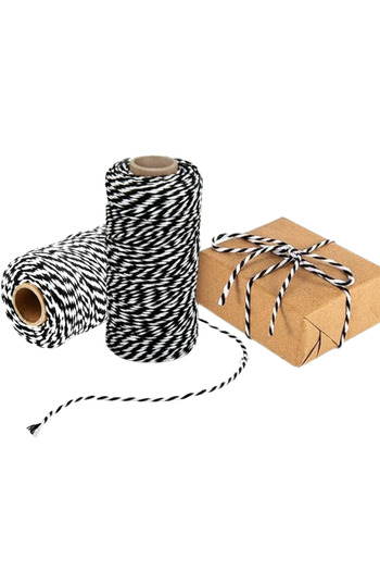 roco paper Gift Wrapping Lanyard, 200 g Black-White Packing, Martenish Lanyard, 200 m (Twine Baker)
