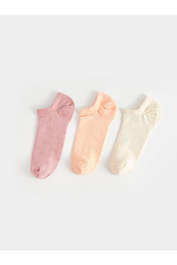 LC Waikiki Sparkling Selections from Shining Store |   Women's Plain Booties Socks 3-Pack
