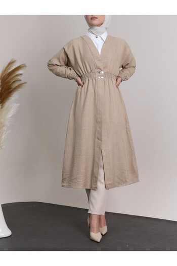 Modamorfo Elastic Snap Linen Cap - Mink (Sleeve and Waist Medication)