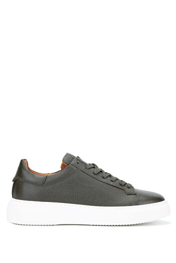 Tamer Tanca Men's Genuine Leather Green Sneakers & Sports Shoes