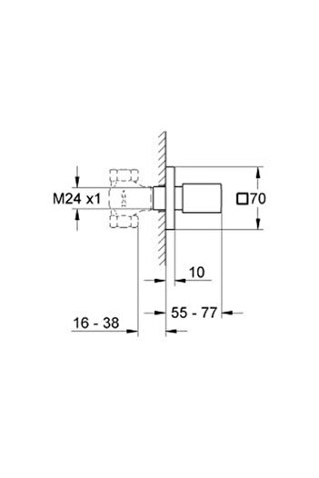 Grohe Eurocube Built-in Stop Valve -19910000