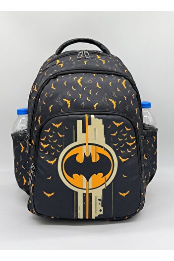 Bevitton Black Primary School Bag for Boy - Set of 3, Character Pattern