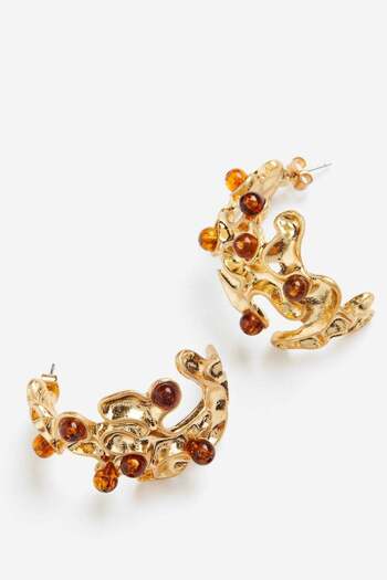 H&M Bead-detail hoop earrings