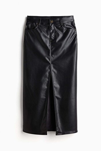 H&M Coated midi skirt