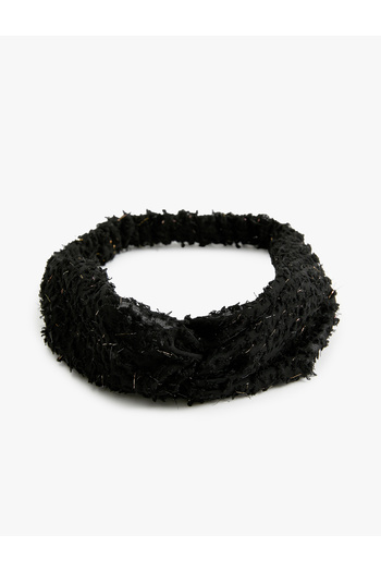 Koton Glittery Textured Hair Band - Knot Detailed