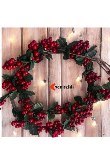 Yenigeldi 1.5 Meters Ivy Lad Kokina - Red Berry Christmas Ornament T1171