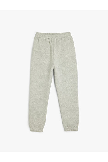 Koton Printed Jogger Sweatpants with Pocket Detail and Tie Waist