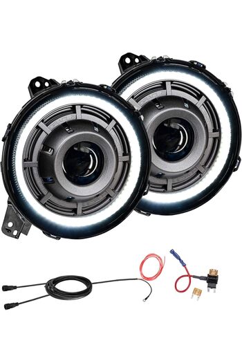 oracle Jeep Wrangler JL & Gladiator JT 18-24 Oculus Bi-LED Projector Headlights, Switchback, Matte Black