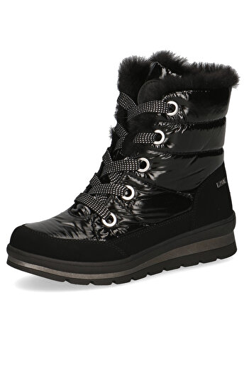 Caprice Damen Elegante Stiefelette Winterschuhe teplá gefüttert 9-26226-41 Schwarz 019 Black Comb Textil/Syn