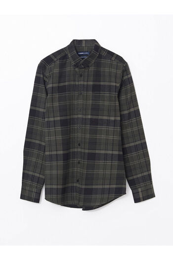 LC Waikiki LCW Regular Fit Uzun Kollu Ekose Gabardin Erkek Gömlek