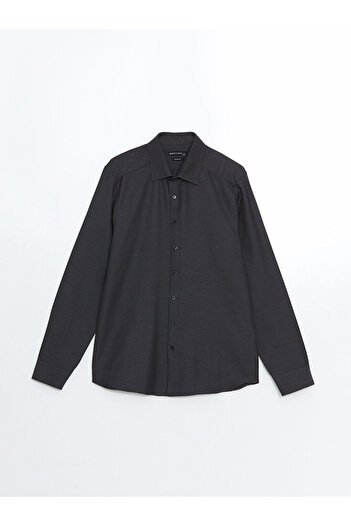 LC Waikiki LCW Slim Fit Довгорукавна сорочка з рукавами з підлокітниками для чоловіків