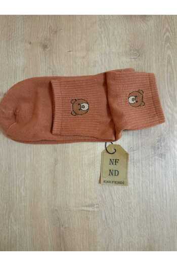 ENEFENDİ Soft Patterned Cotton Scented Socks - Seamless, Tan Colored Socks