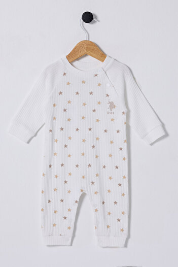 U.S. Polo Assn. U.S. Polo Assn. Baby Boy White Jumpsuit