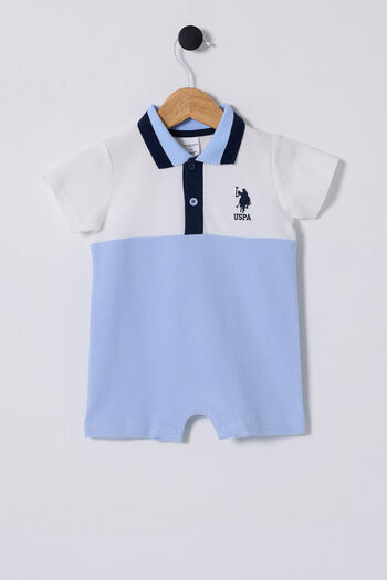 U.S. Polo Assn. U.S. Polo Assn. Baby Boy Blue Jumpsuit