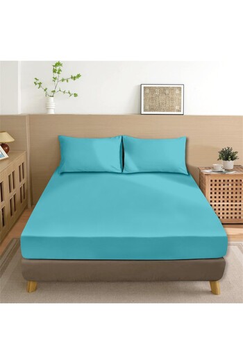 Evim 100% Cotton Akfil Flat Sheet Set - 160X240 cm Turquoise Single