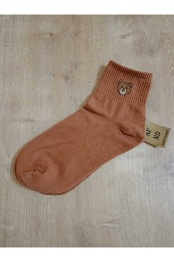 ENEFENDİ Soft Patterned Cotton Scented Socks - Seamless, Tan Colored Socks
