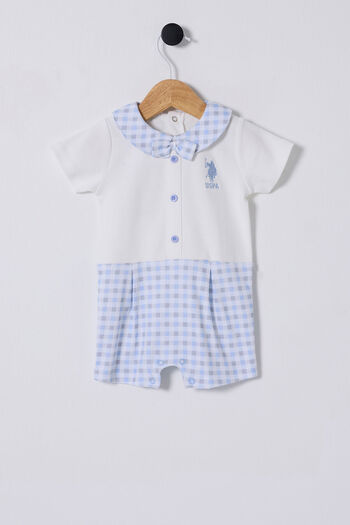 U.S. Polo Assn. Baby Boy White Jumpsuit