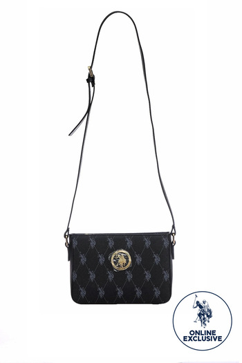 U.S. Polo Assn. Us8717 Model černo-černá dámská taška přes rameno – Exkluzivně online
