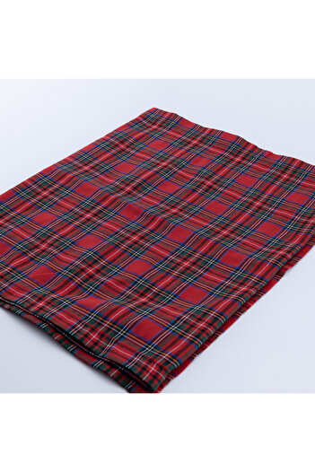 Bimotif New Year's Red Plaid Runner 40X140 cm