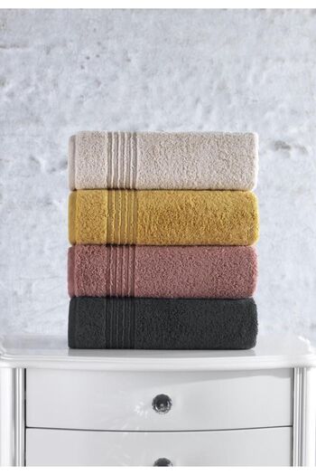 Cotton Box 4760-cb Набір рушників Plump 4-х частинний з армуром V-2 (БЕЖ-Г.КУРСИЙ-ГІРЧИЧНИЙ-АНТРАЦИТ)