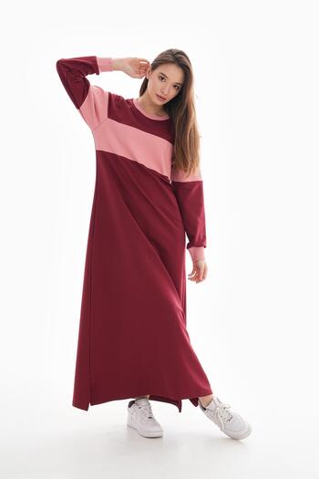 WestBound Color-Blocking Rib Detailed Women's Sports Dress - Yavru Mouth