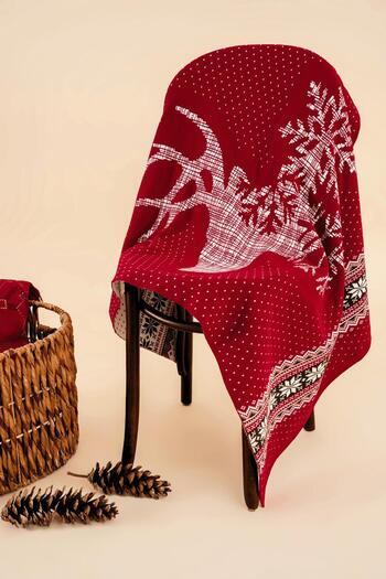 CHUBA Red Kids Knitwear Blanket - Deer Pattern, 85Cmx120Cm Chkids205