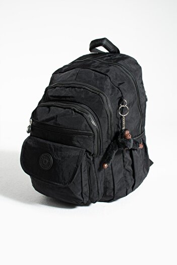 571 Collections Çanta Orta Boy Sırt Çantası Ultra Hafif Çok Cepli Unisex Siyah (Model: 571-3J)