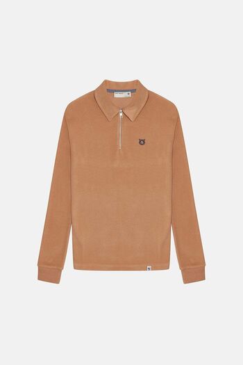 WWF Market Bozayı Supersoft Polo Sweatshirt - Latte