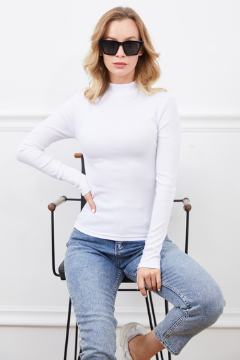 DPARİS Turtleneck Ribbed Bodysuit