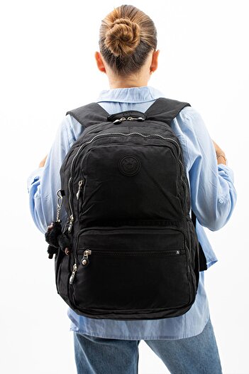 571 Collections Çanta Black Ultra Light Multi-Pocket Backpack - 571-2D