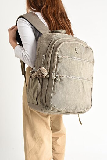 571 Collections Çanta Waterproof Ultra Light Backpack - Multi-Pocket, Mink (Model: 571-2G)
