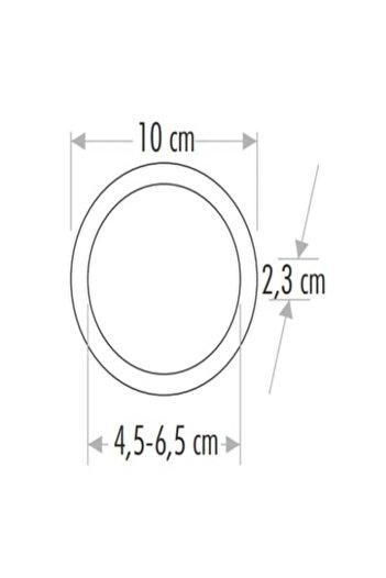 ACK Ap01-00630 6500k Beyaz 6w Beyaz Kasa Sıva Altı Yuvarlak Led Panel