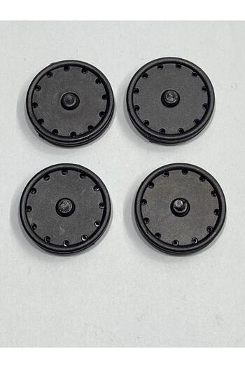 karantuhafiye Large Size Black Coat Snaps - 2.7 Cm, Set of 4, Hard Snaps