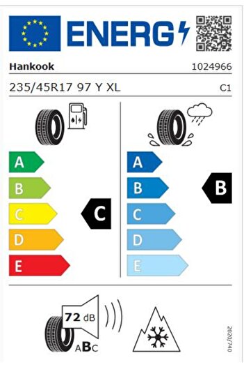 Hankook 235/45 R17 97Y XL H750 Kinergy 4S2 Oto Dört Mevsim Lastiği (Üretim:2023)