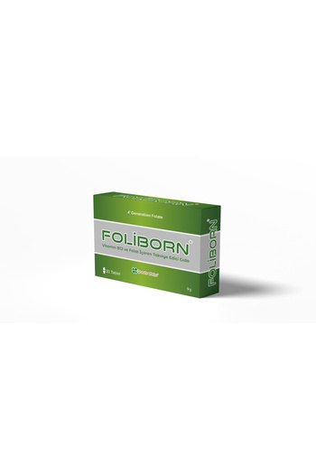 FOLİBORN Foluteks 30 Tablets Quatrefolic 400 Mcg (4. Generation) & B 12 Vitamin 10 Mcg (Metilcobalamine)