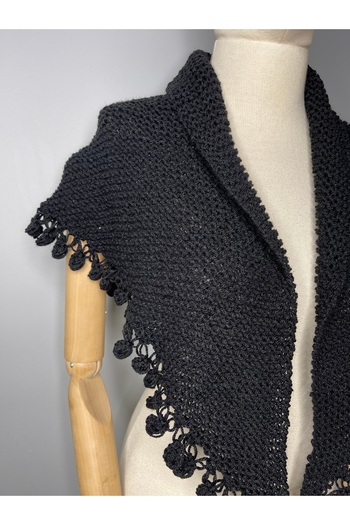 zeinapp Hand Knitted Design Knitted Shawl