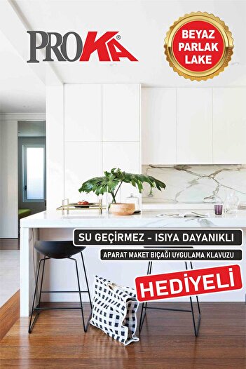 TİMELLA Beyaz Lake Mutfak Dolabı Kaplama Folyosu 30 Cm X 500 Cm