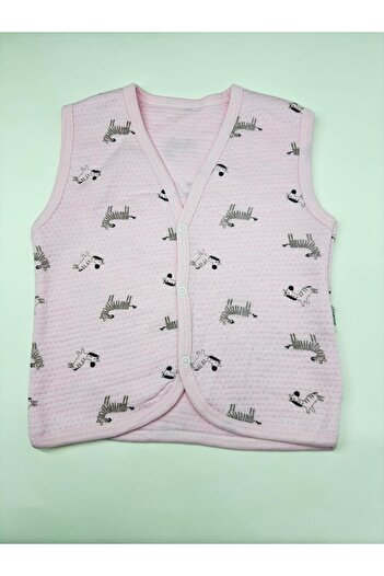EM&FA TEKSTİL Zebra Patterned 100% Cotton Children's Vest