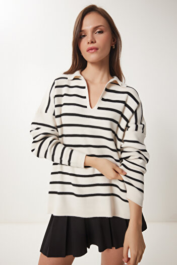 Happiness İstanbul Women's Polo Neck Knitwear Sweater US00293