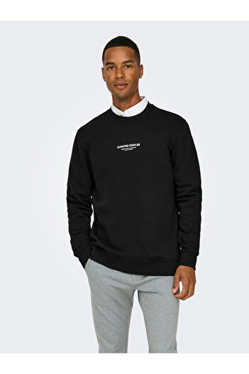 Only & Sons Onscurated Reg Crew Neck Sweatshirt - Noos Black(C-N10) 22030923
