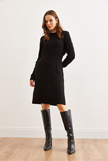 Olalook Rochie mini pentru femei, neagră, cu bandă în talie, cu păr cu fante ELB- 19002289