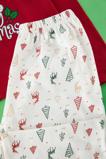 Trendyol Collection Red Cotton Christmas Themed Knitted Pajamas Set Thmaw25Pt00220