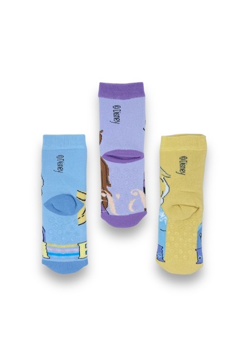 Frozen Licensed Girl's 3 Pairs Towel Socks 21551-2