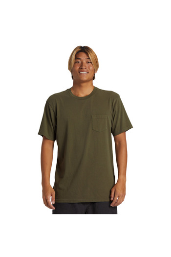 Quiksilver Salt Water Pkt Swp Men's Green T-Shirt Men's T-Shirt Aqyzt09558