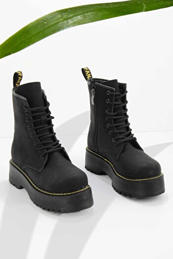 Bambi Mat Siyah Kadın Bot & Bootie K02578000309
