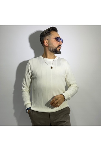 higo Pulover pentru bărbați cu model cu dungi verticale