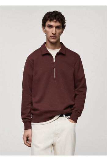 MANGO Man Regular Fit Cotton Polo Sweatshirt