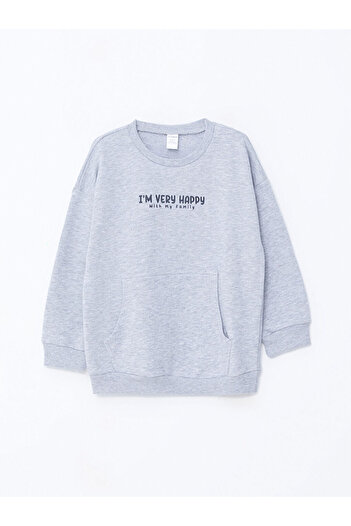 LC Waikiki Crew Neck Printed Baby Boy Sweatshirt and Sweatpants